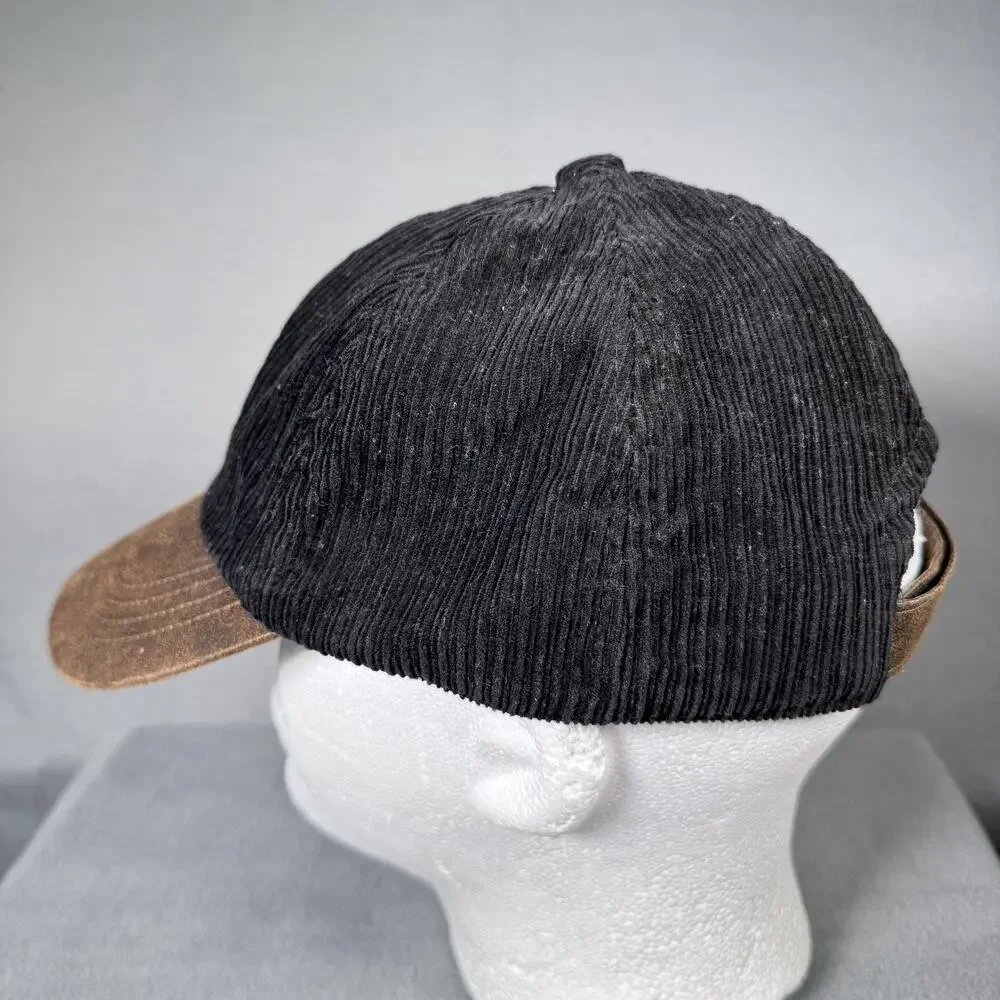 Stetson Hat Cap Strap Back One Size Mens Black Brown Corduroy Distressed Bill‎